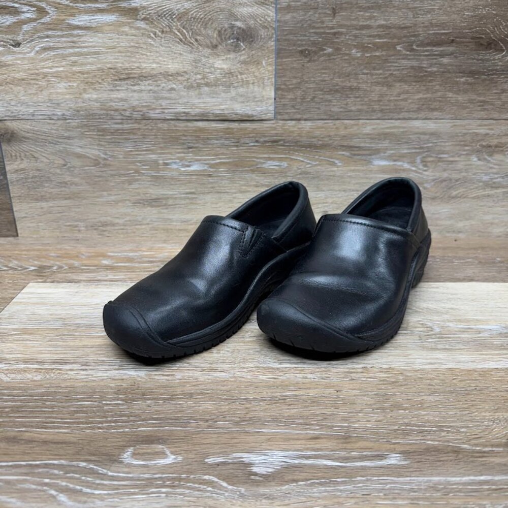 Keen Utility PTC Black Leather Slip On Shoe Women's Size 7